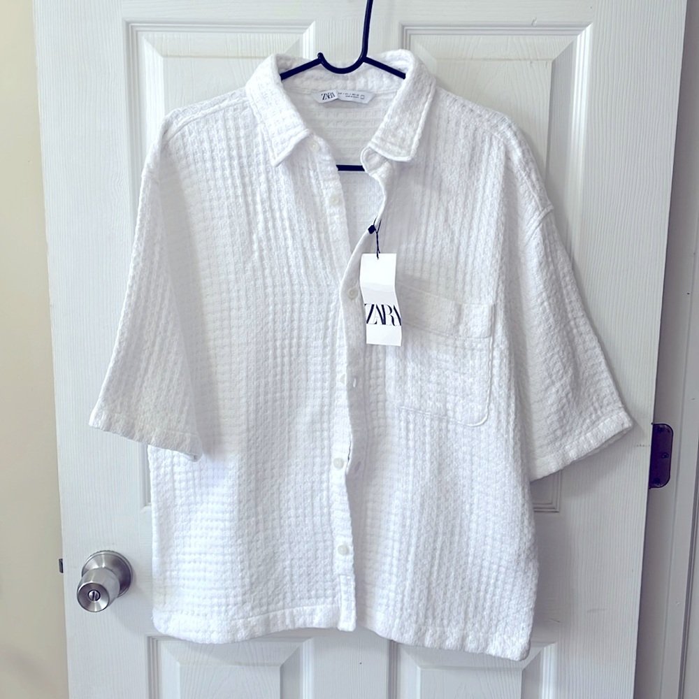 Zara Oversized Cotton Beach Cover-Up